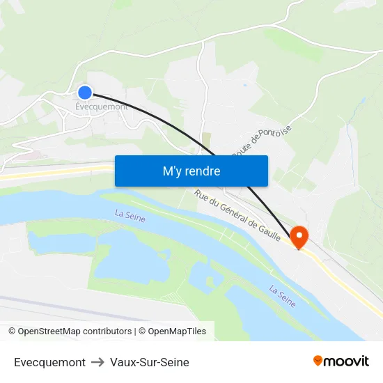Evecquemont to Vaux-Sur-Seine map