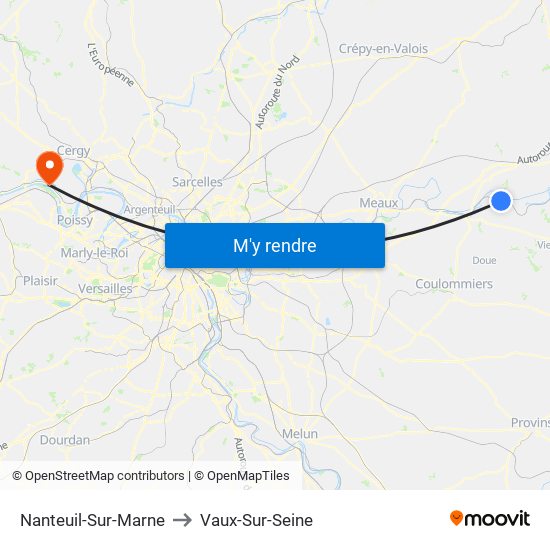 Nanteuil-Sur-Marne to Vaux-Sur-Seine map