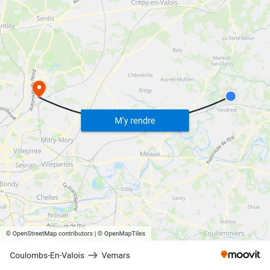 Coulombs-En-Valois to Vemars map