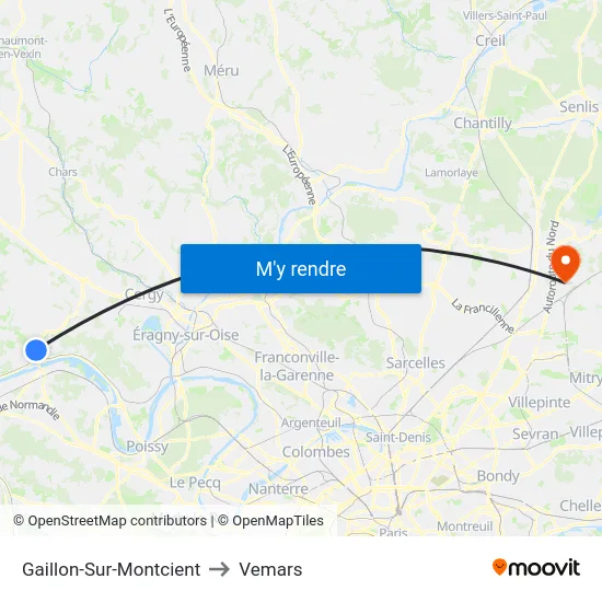 Gaillon-Sur-Montcient to Vemars map