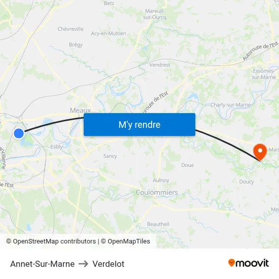Annet-Sur-Marne to Verdelot map