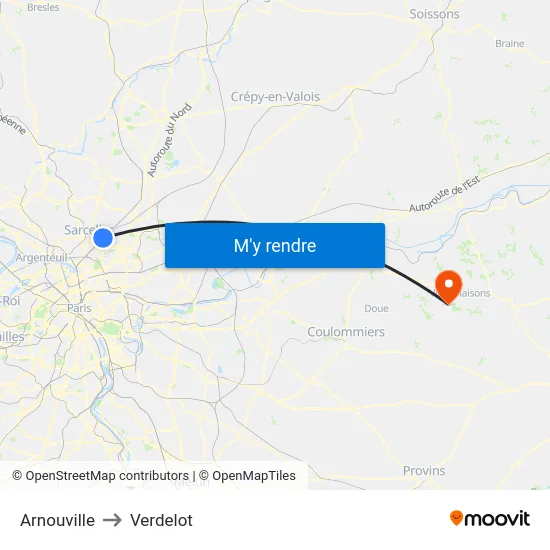 Arnouville to Verdelot map