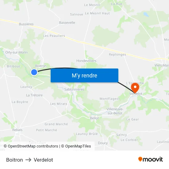 Boitron to Verdelot map