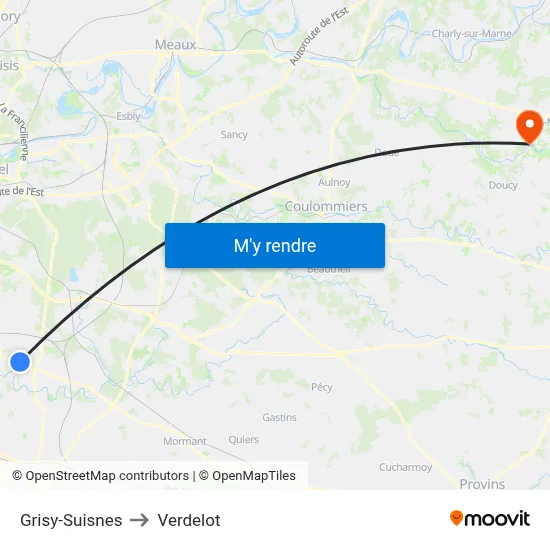 Grisy-Suisnes to Verdelot map