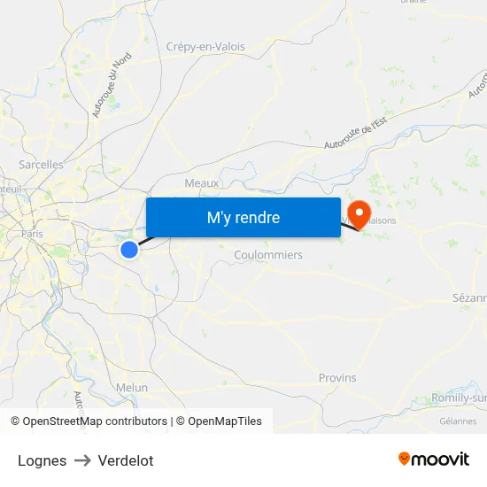 Lognes to Verdelot map