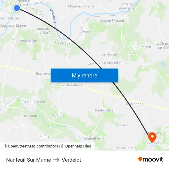 Nanteuil-Sur-Marne to Verdelot map