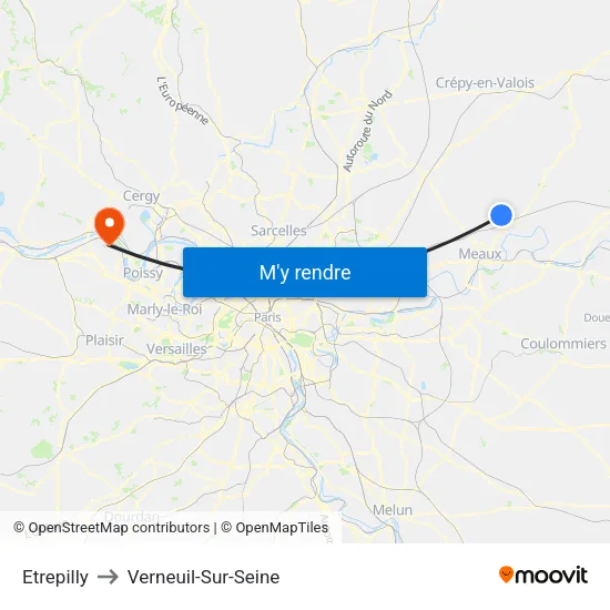 Etrepilly to Verneuil-Sur-Seine map