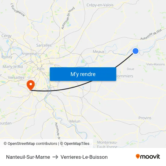 Nanteuil-Sur-Marne to Verrieres-Le-Buisson map