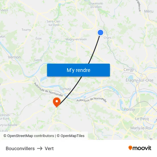 Bouconvillers to Vert map