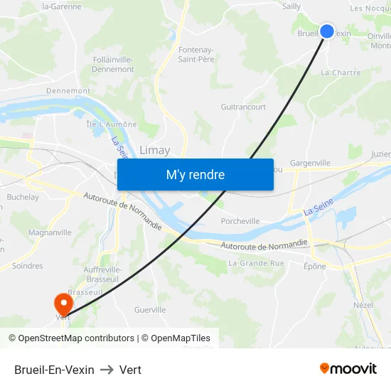 Brueil-En-Vexin to Vert map