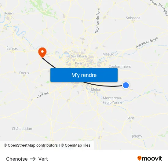 Chenoise to Vert map