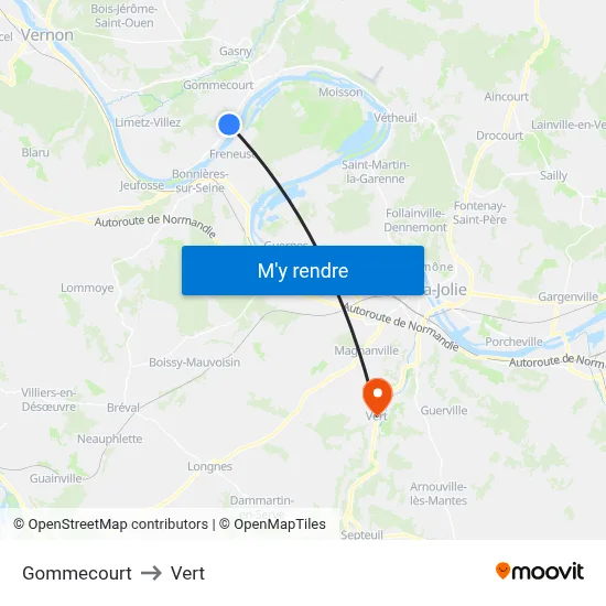 Gommecourt to Vert map