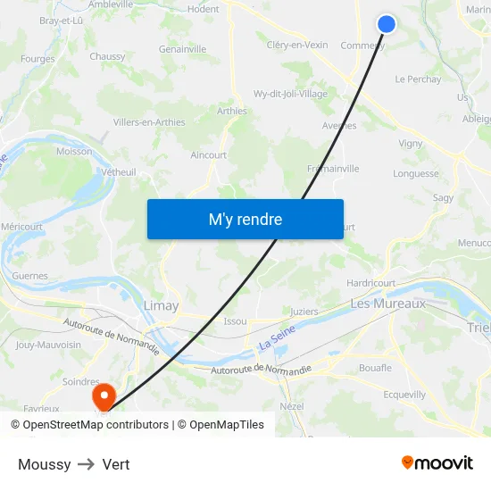 Moussy to Vert map
