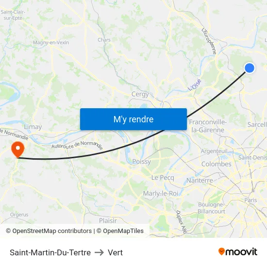 Saint-Martin-Du-Tertre to Vert map