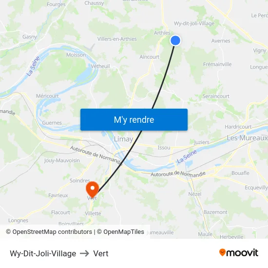 Wy-Dit-Joli-Village to Vert map