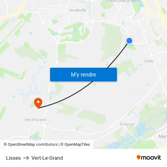 Lisses to Vert-Le-Grand map