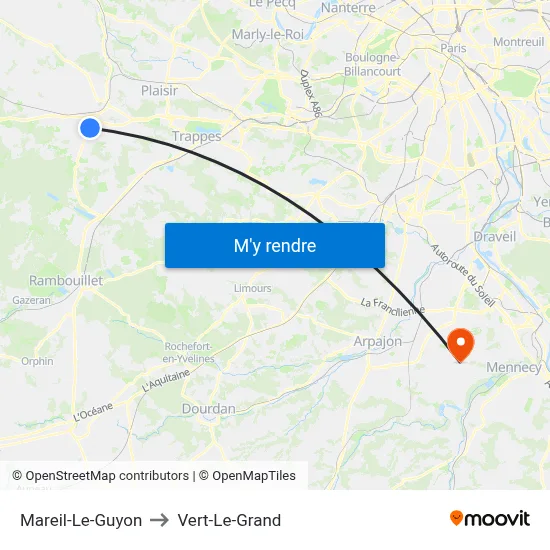 Mareil-Le-Guyon to Vert-Le-Grand map