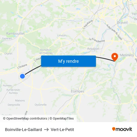 Boinville-Le-Gaillard to Vert-Le-Petit map