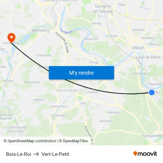 Bois-Le-Roi to Vert-Le-Petit map