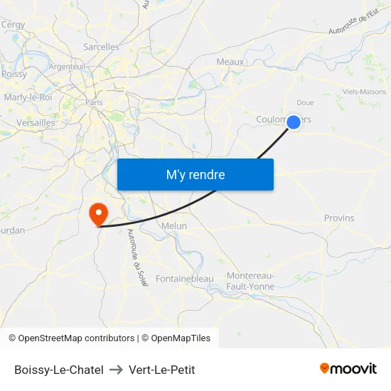 Boissy-Le-Chatel to Vert-Le-Petit map