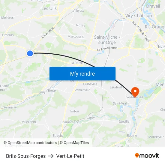 Briis-Sous-Forges to Vert-Le-Petit map