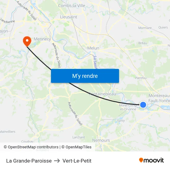 La Grande-Paroisse to Vert-Le-Petit map