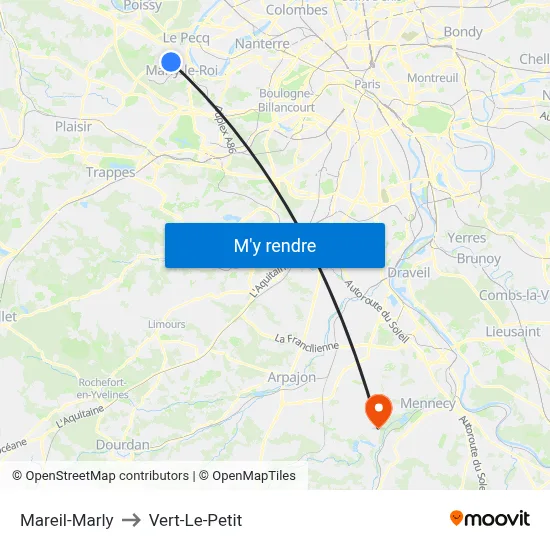 Mareil-Marly to Vert-Le-Petit map