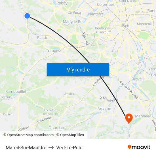 Mareil-Sur-Mauldre to Vert-Le-Petit map