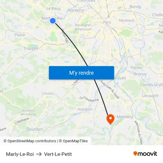 Marly-Le-Roi to Vert-Le-Petit map