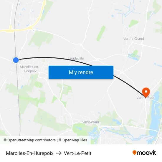 Marolles-En-Hurepoix to Vert-Le-Petit map