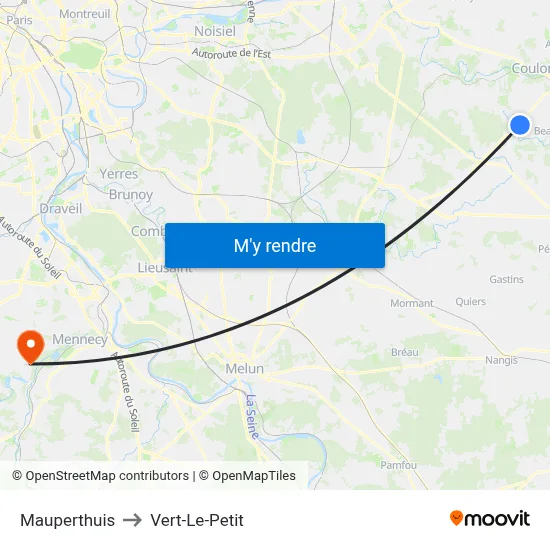 Mauperthuis to Vert-Le-Petit map