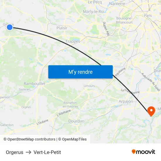 Orgerus to Vert-Le-Petit map