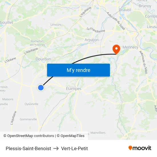 Plessis-Saint-Benoist to Vert-Le-Petit map
