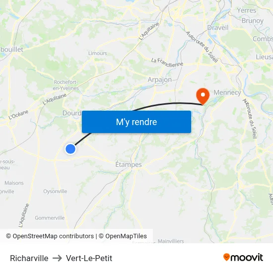 Richarville to Vert-Le-Petit map