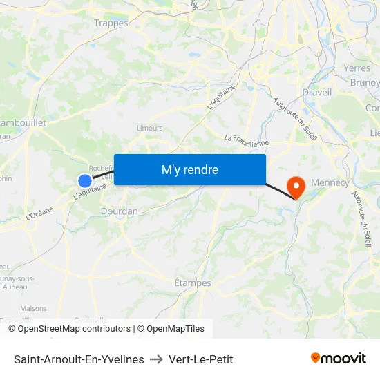 Saint-Arnoult-En-Yvelines to Vert-Le-Petit map