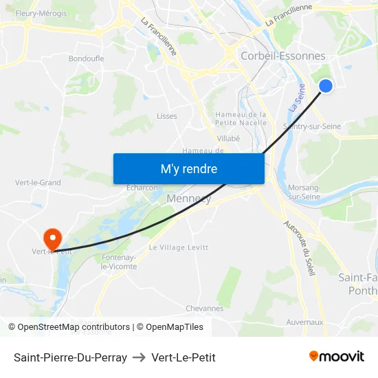 Saint-Pierre-Du-Perray to Vert-Le-Petit map
