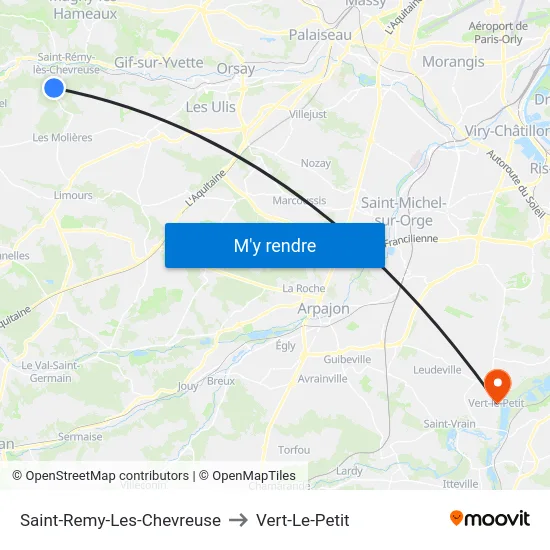 Saint-Remy-Les-Chevreuse to Vert-Le-Petit map