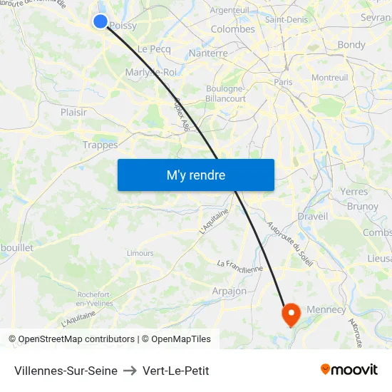 Villennes-Sur-Seine to Vert-Le-Petit map