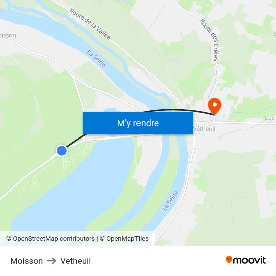 Moisson to Vetheuil map