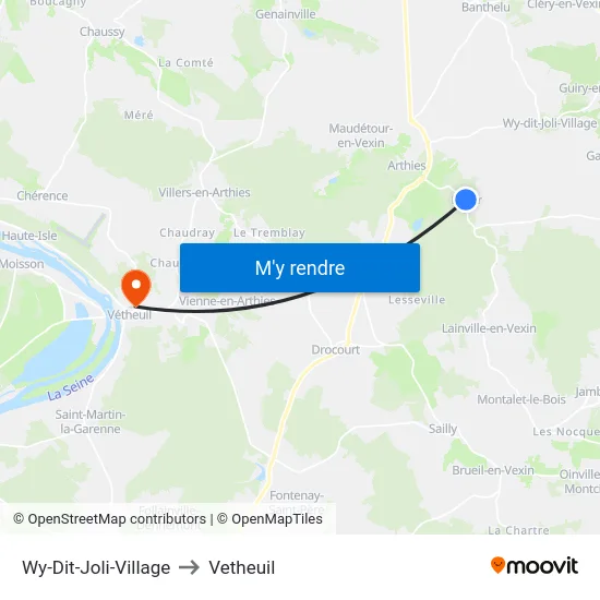 Wy-Dit-Joli-Village to Vetheuil map