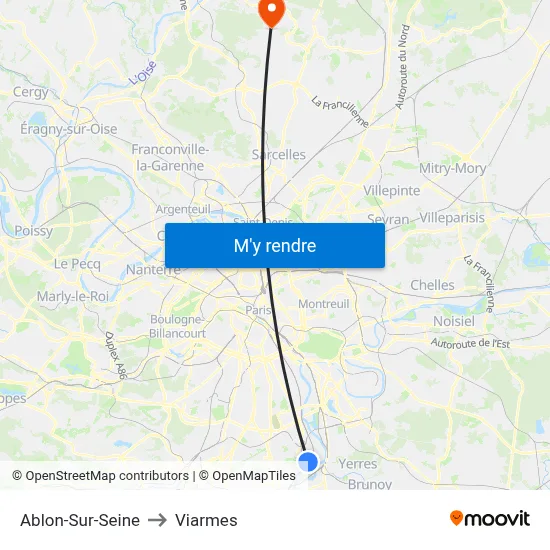 Ablon-Sur-Seine to Viarmes map
