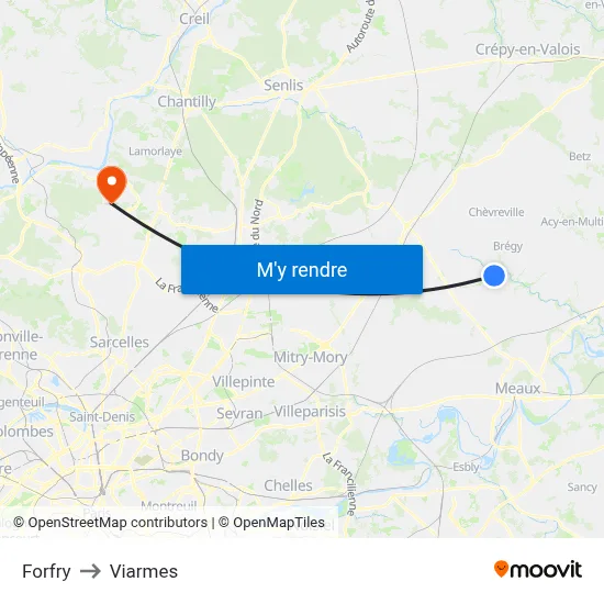Forfry to Viarmes map