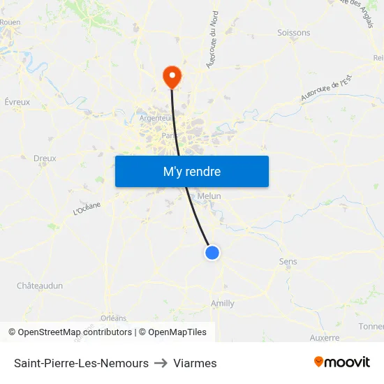 Saint-Pierre-Les-Nemours to Viarmes map
