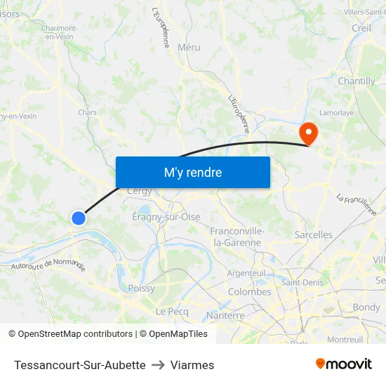 Tessancourt-Sur-Aubette to Viarmes map
