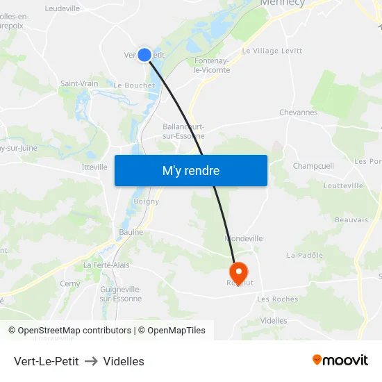 Vert-Le-Petit to Videlles map