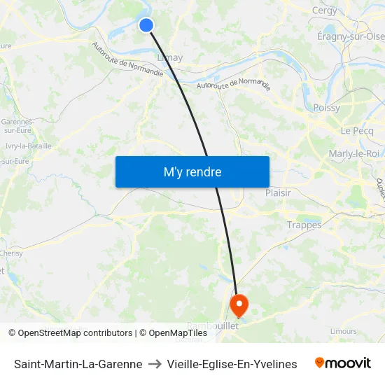 Saint-Martin-La-Garenne to Vieille-Eglise-En-Yvelines map