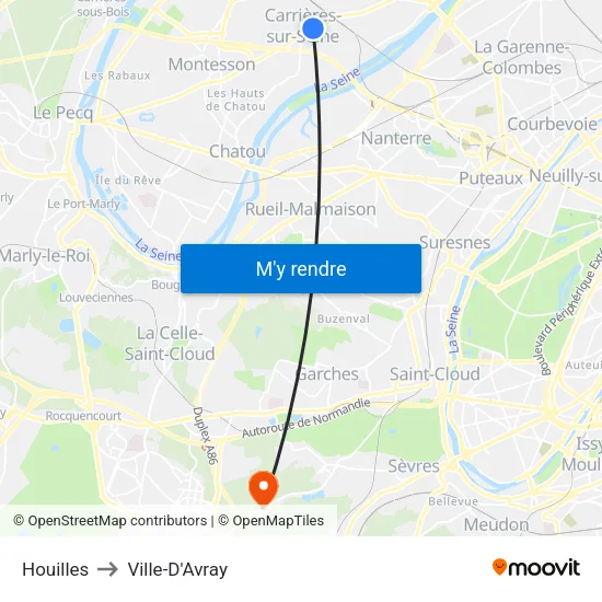 Houilles to Ville-D'Avray map