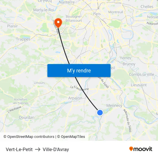 Vert-Le-Petit to Ville-D'Avray map