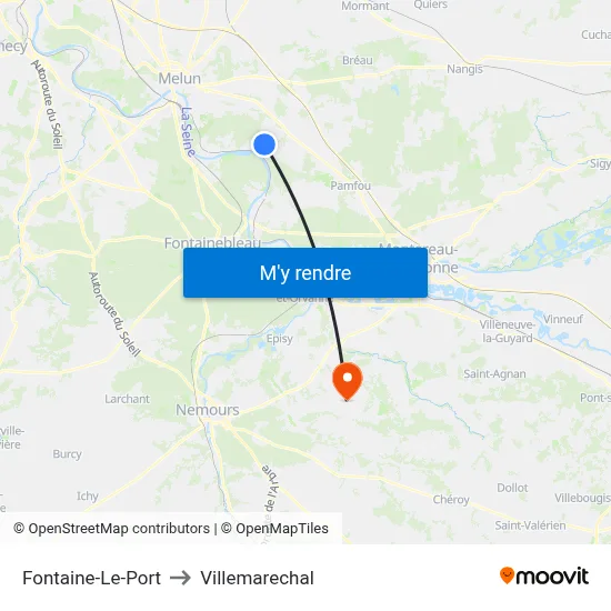 Fontaine-Le-Port to Villemarechal map