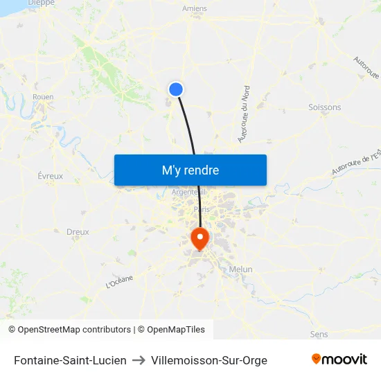 Fontaine-Saint-Lucien to Villemoisson-Sur-Orge map